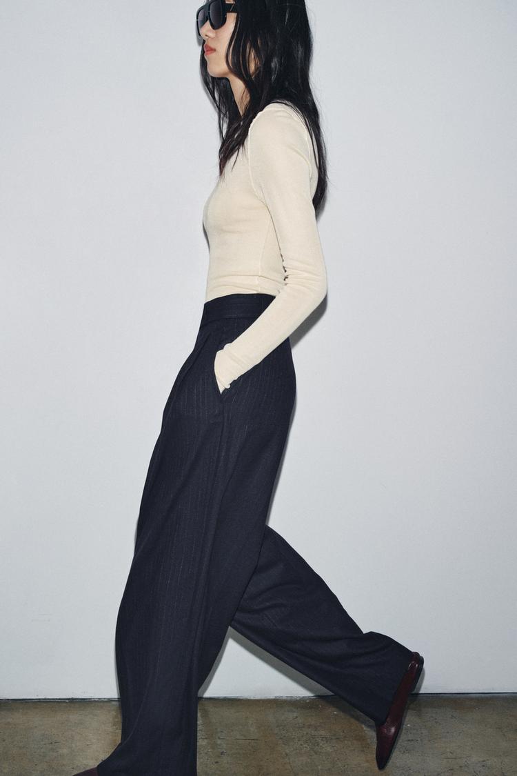 Pantalón raya diplomática con cinturón